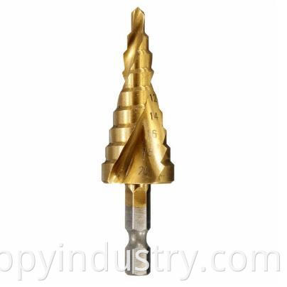 Hex Shank Spiral Flute Step Drill Bit